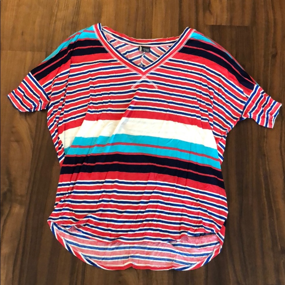 UO silence + noise Striped Dolman Tee